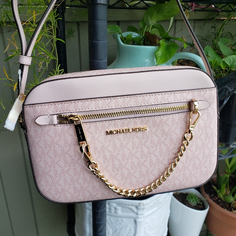 MICHAEL KORS EW LARGE CHAIN  CROSSBODY POWDER BLUSH
